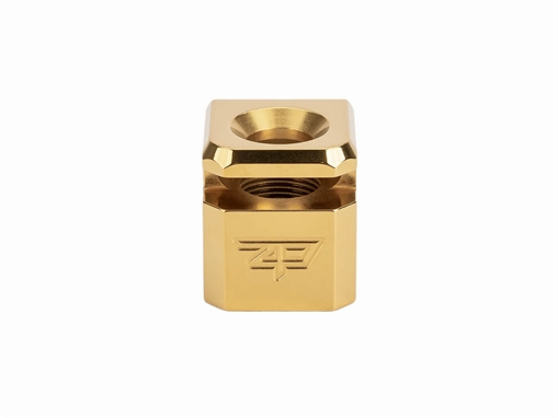 Picture of Zaffiri Precision Blowhole, Compensator, 9MM, TiN Finish, Gold, 1/2x28, Fits Glock 17/19/34 9mm Gen 1-5 ZP.COMP.G