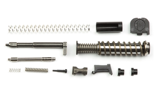 Picture of Zaffiri Precision UPK, Upper Parts Kit, Fits Glock 43/43X/48, Includes Firing Pin and Spring, Spring Cups, Safety Plunger and Spring, Extractor w/LCI, Extractor Depressor Plunger Assembly, Slide Recoil Cover Plate, Recoil Spring Assembly (Guide Rod) G43UPK G43.UPK