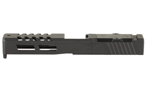 Picture of Zaffiri Precision ZPS.2, Optics Ready Stripped Slide, RMR Footprint, Lightening Cuts, Cerakote Finish, Armor Black, Fits Glock 17 Gen 3, Includes Black Anodized Optics Plate Cover and Screws ZPS.2.17.BLK