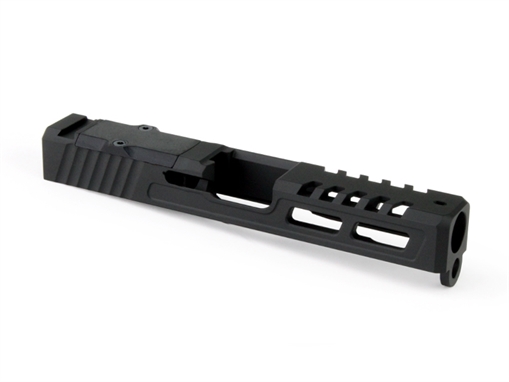 Picture of Zaffiri Precision ZPS.2, Optics Ready Stripped Slide, RMR Footprint, Lightening Cuts, Cerakote Finish, Armor Black, Fits Glock 19 Gen 3, Includes Black Anodized Optics Plate Cover and Screws ZPS.2.19.BLK