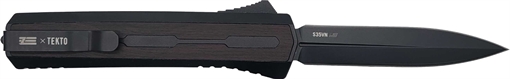 Picture of Zastava A7 OTF Knife - Tactical Black Wood | S35VN Dagger Blade ZA7TBD