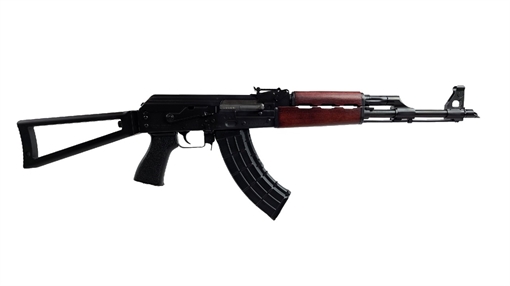Picture of Zastava ZPAPM70, Semi-automatic Rifle, AK, 7.62X39, 16.3" Chrome Lined Barrel, Matte Finish, Black, Blood Red Handguard, TangoDown Grip, Triangle Fixed Stock, 30 Rounds ZR7762RT