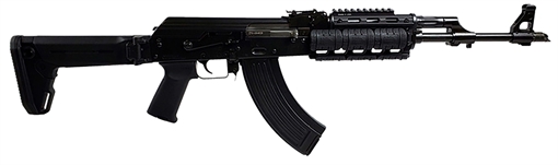 Picture of Zastava ZPAPM70, Semi-automatic, 7.62X39, 16.3" Chrome Lined Barrel, Quad Rail Handguard, Zhukov Folding Stock, Magpul Grip, Right Hand, 30Rd, Matte Black ZR7762QR