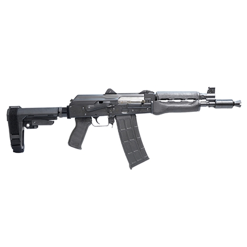 Picture of ZASTAVA ARMS ZPAP85 AK PISTOL 5.56X45 WITH BOOSTER DARK WOOD TOP RAILSBA3 BRACE REAR RAIL BULGED TRUNNION CHROME LINED 10.5IN BARREL ZP85556TAB