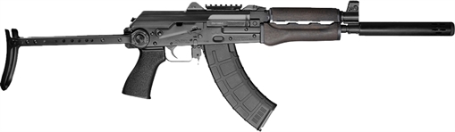 Picture of Zastava ZPAP92, Semi-automatic, 7.62X39, 10" Cold Hammer Forged Chrome Lined Barrel with a Pinned Muzzle Device, 16.5" Overall Barrel Length, Matte Finish, Black, Wood Hand Guard, Tango Down Grip, Under Folder Stock, 30 Rounds, 1 Magazine ZP92762UF