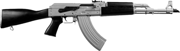 Picture of Zastava Arms Usa ZPAPM70 7.62x39mm 30+1 16.30" Black Chrome Lined Steel Barrel, Silver Receiver, Black Polymer Handguard, Fixed Dark Walnut Synthetic Stock ZR7762CSB