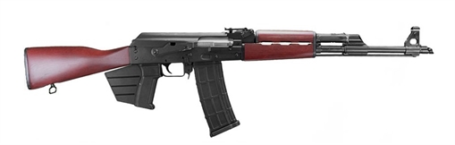 Picture of ZASTAVA ARMS PAP M90 5.56 AK RIFLE WITH SERBIAN RED FURNITURE PINNED 10RD MAGAZINE CA COMPLIANT FIN GRIP 18.25IN CHROME LINE BARREL 1.5MM RECEIVE BULDGED TRUNNION ZR90556SRCA