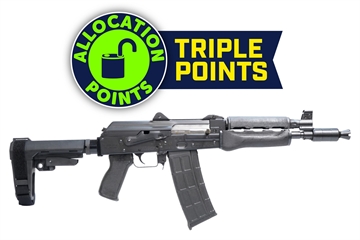 Picture of Zastava ZPAP85 Alpha AK-47 Pistol - Stained Wood Handguard 5.56NATO 10" Barrel Booster Brake SBA3 Arm Brace ZP85556TAB