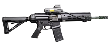 Picture of Zenith Firearms ZF-300, Semi-automatic Rifle, 300 Blackout, 16" Threaded Barrel, Matte Finish, Black, Polymer, Free Float M-LOK Handguard, Collapsible Stock, Manual Safety, 30 Rounds, 3 Magazines ZF300BKOUT16