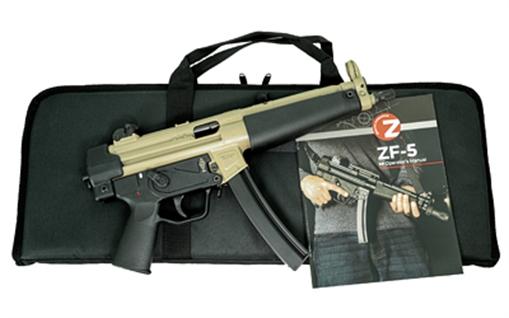Picture of Zenith Firearms ZF-5 Essentials Package, Semi-automatic, 9MM, 8.9" CHF Threaded/Trilug Barrel, 1/2X28, Matte Finish, Flat Dark Earth, Polymer Grip, Ambidextrous Safety, Adjustable Sights, 1 Magazine, 30 Rounds, Soft Case, Manual ZF501MAG9FDE
