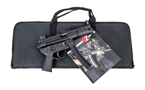 Picture of Zenith Firearms ZF-5K Essentials Package, Semi-automatic, 9MM, 4.6" CHF Barrel, Matte Finish, Black, Polymer Grip, Ambidextrous Safety, Adjustable Sights, 1 Magazine, 30 Rounds, Soft Case, Manual ZF5K01MAG9BK