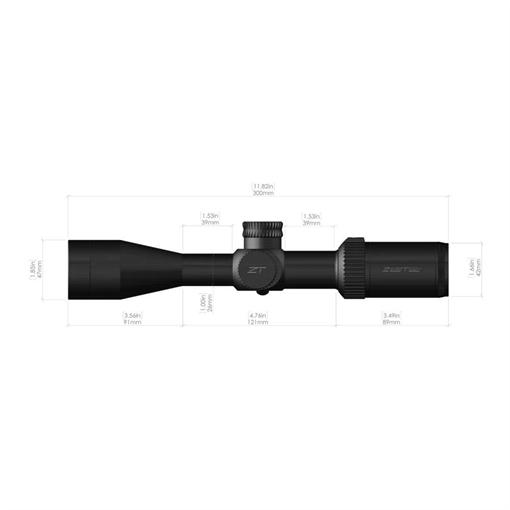Picture of ZeroTech Vengeance Rifle Scope 3-12x40 1" SFP ZeroPlex Non Illum. Black VG3124