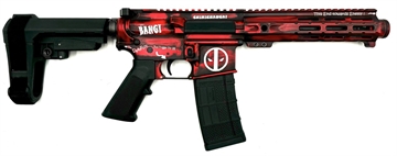 Picture of ZEUS ARMS AETHER DEADPOOL 5.56 PISTOL 7.5" RED/BLK SBA3 BRACE 1-30RD MAG 644637391683