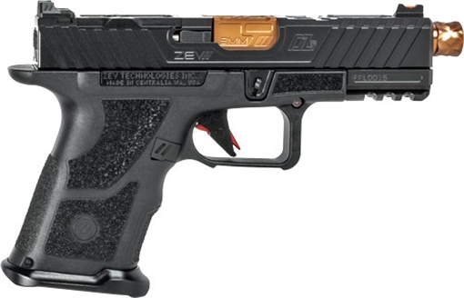 Picture of ZEV TECHNOLOGIES ELITE 9M M 2-15RD PMAGS BLK/BRZ THREAD OZ9C-CPT-B-BRZ-TH