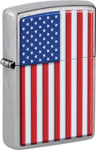 Picture of ZIPPO WINDPROOF LIGHTER PATRIOTIC STREET CHROME 29722069158 191693095333