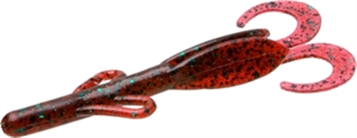 Picture of ZOOM BAIT BABY BRUSH HOG 12BG-GRN PUMPKIN RED 042-202
